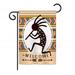 H115144-BO Welcome Kokopelli Dance Country & Primitive Southwest Impressions Decorative Vertical 28 x 40 in. Double Sided House Flag