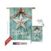 Breeze Decor 00067 Welcome White Barn Star 2-Sided Vertical Impression House Flag - 28 x 40 in.