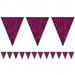 Beistle 10 x 12 Zebra Print Pennant Banner Cerise/Black 4/Pack 54241-CBK