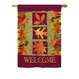 Breeze Decor BD-HA-H-113061-IP-BO-DS02-US 3 Fall Leaves Fall - Seasonal Harvest & Autumn Impressions Decorative Vertical House Flag - 28 x 40 in.