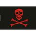 3x5 Pirate Black and Red Blood Patch FLAG 5 x 3 Skull Skeleton Bones Halloween