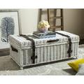 SAFAVIEH Navarro Rattan Coffee Table Trunk White