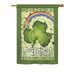 Breeze Decor BD-SA-H-102054-IP-BO-DS02-US 28 x 40 in. Seasonal St. Patrick Impressions Decorative Vertical House Flag - Happy St. Patricks Day Spring