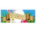 Happy Easter 13 oz Banner 13 oz Vinyl Banner With Metal Grommets