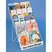 Wire Magazine Rack with 6 Open Tiers Holds Both Magazines and Brochures Includes Sign Channel at the Front - White Wire (WRC6T18WT)