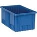 3 Pack of 22 1/2 Deep x 17 1/2 Wide x 12 High Blue Dividable Grid Containers