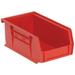 Quantum Storage Systems Red ULTRA Plastic Bin Stacking Or Hanging 4-1/8 W X 7-3/8 D X 3 H Polypropylene Made In USA 24/Pk