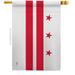 Americana Home & Garden 28 x 40 in. District of Columbia American State House Flag with Double-Sided Horizontal Decoration Banner Garden Yard Gift