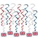 Beistle 53660 British Flag Whirls Hanging Party Decoration