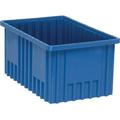 12 Pack of 16 1/2 Deep x 10 7/8 Wide x 3 1/2 High Blue Dividable Grid Containers