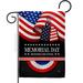 Breeze Decor G161096-BO 13 x 18.5 in. Remember Memorial Day American Vertical Garden Flag with Double-Sided House Decoration Banner Yard Gift