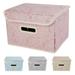 Collapsible Storage Bins with Lids Fabric Decorative Storage Boxes Cubes Organizer Containers Baskets