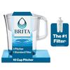Brita Large 10 Cup White Tahoe Water Filter Pitcher with 1 Standard Filter Made Without BPA