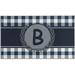 Buffalo Plaid Doormat Non-Slip Absorbent Resist Dirt Wreath Front Door Mat Machine Washable Letter B Welcome Mats Outdoor Inside Floor Rugs for Entryway 30 X 17