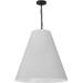 Dainolite ANA-L-MB-790 4.5 in. 1 Light Large Anaya Pendant with Shade Matte Black & White