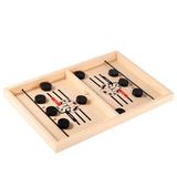 Hockey Board Family Game Chess Checkers Foldable Wooden Hockey Game for Kids Boys Girls Training Toys