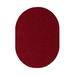 Bright House Solid Color Area Rugs Burgundy - 5 x 8 Oval