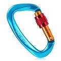 Tomfoto 25KN Screw Locking Gate Carabiner Heavy Duty D-shape Buckle Pack D-ring Carabiner Climbing Rappelling Canyoning Hammock Locking Clip