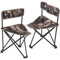 REDCAMP 2-Pack Tripod Hunting Chairs for Blinds Portable Folding Hunting Stool with Back Camo Camping Chair Adults for Camping Hiking Fishing