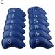 12 Pcs Club Protector PU Leather Headcover Golf Iron Covers Head High G5P9