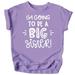 Olive Loves Apple Big Sister New Baby Reveal I m Going to Be A Big Sister New Sibling Announcement T-Shirts Purple Shirt 4T