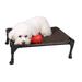 Veehoo Cooling Elevated Dog Bed Portable Raised Pet Cot with Washable Mesh Small Brown