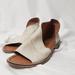 Free People Shoes | Free People Open Toe Leather Slip On Flats Size 38 | Color: Cream | Size: 38