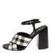 Burberry Shoes | Nib Burberry Sandals Women Block Heels Black White | Color: Black/White | Size: 38.5eu