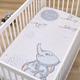 Disney Bedding | Dumbo Sweet Little Baby Photo Op Nursery Fitted Crib | Color: Gray/White | Size: 28 In. X 52 In.