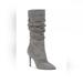 Jessica Simpson Shoes | Jessica Simpson, Layzer Slouchy Rhinestone Boots | Color: Silver | Size: 9