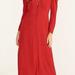 J. Crew Dresses | J.Crew Red Drapes Crepe Puff Sleeve Dress Size 6 Nwt | Color: Red/White | Size: 6