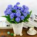 Hesroicy 1 Bunch 9 Head Artificial Hydrangea Silk Flower Bouquet Wedding Party Decor