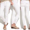 Madewell Jeans | Madewell Skinny Switchyard Ankle Zip White Denim Jeans Size 32 | Color: White | Size: 32