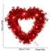 Brand Clearance! Pre-Lit Valentine Heart Shaped Wreaths Red Tinsel Heart Shaped Wreaths with Foil and LED Light Hearts Love Hanging for Valentine s Day Wedding Front Door Wall Window Decor