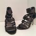 Michael Kors Shoes | Michael Kors Heel Sandals | Color: Black/Silver | Size: 7