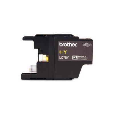 Brother LC75Y Ink Cartridge - Yellow - Inkjet - 600 Page - 1 Each