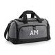 Personalised Gym Kit & Sports Athleisure Holdall Bag Custom Printed With Your Choice of Initials (Grey Marl)