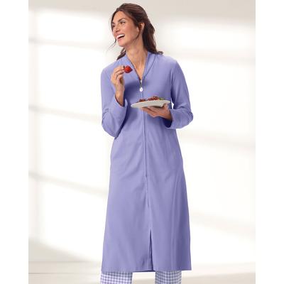 Appleseeds Women's Zip-Front Everyday Knit Robe - Purple - PXL - Petite