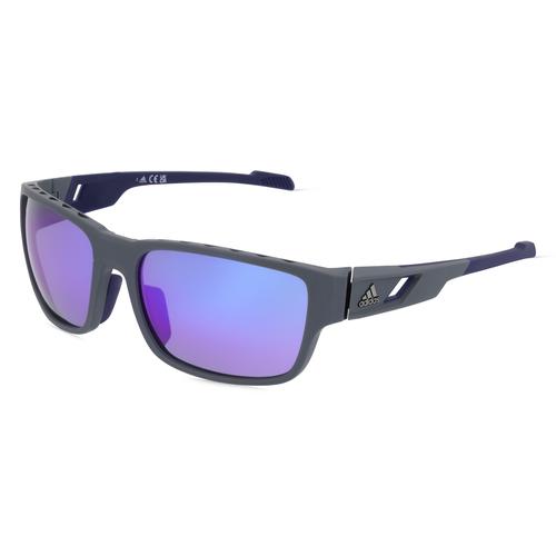 Adidas SP0069 Unisex-Sonnenbrille Vollrand Eckig Kunststoff-Gestell, grau