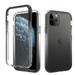 For iPhone 12 Pro Max Case - 6.7 inch Full Body Protective Gradient Bumper Shockproof Slim Hybrid Back Soft Silicone Rubber TPU Bumper Clear Phone Case For Apple iPhone 12 Pro Max - Black