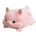 TureClos Stuffed Plush Toys Cartoon Sleeping Animals Large Companion Cushion Dolls Sofa Kids Baby Birthday Ornaments Decorations Pink Pig