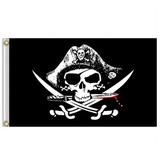 Pirate Jack Rackham Flag Knife Jolly Roger Skull and Crossbones 2x3 FT Flag Banner