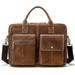 Shoulder Bag Men Handbags Totes 14 Inch Laptop Bag Zipper Messenger Bag for Men Briefcases Bags Men Genuine Leather Bags Business Bag