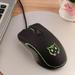 Cute Wired Gaming Mouse Breathing Lights Mute Ergonomic 6 Button 2400 DPI