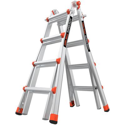 Little Giant Super Duty 9' - 15' Type 1AA Aluminum Articulated Extendable Ladder 10402 - 375 lb. Capacity