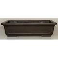 Bonsai Boy of New York e1428 17.5 x 12.5 x 5 & 15.75 x 11 x 3.5 in. Brown Mica Bonsai Pot Rectangle