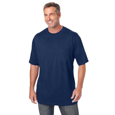 Men's Big & Tall The Ultra-Light Comfort Tee by KingSize in Navy (Size 4XL)