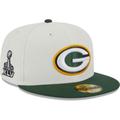 Men's New Era Cream Green Bay Packers Retro 59FIFTY Fitted Hat