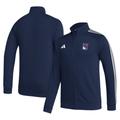 Men's adidas Navy New York Rangers Raglan Full-Zip Track Jacket