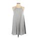 Forever 21 Casual Dress - A-Line Halter Sleeveless: Gray Print Dresses - Women's Size X-Small